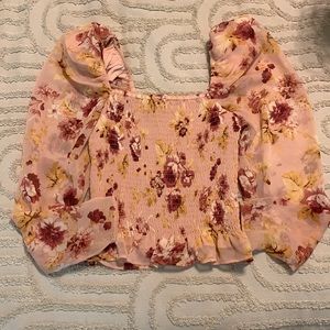 Express pink floral top